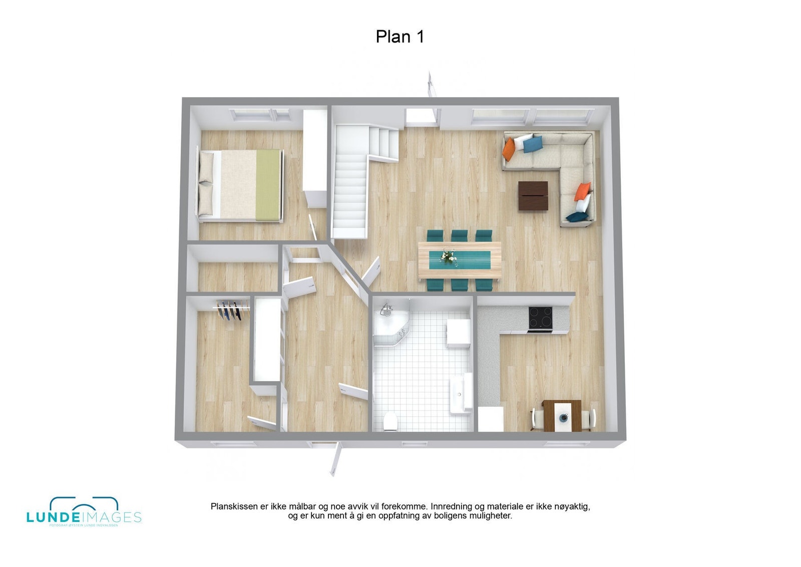 Planskisse 2. etasje 3D - ikke målbar Galleribilde