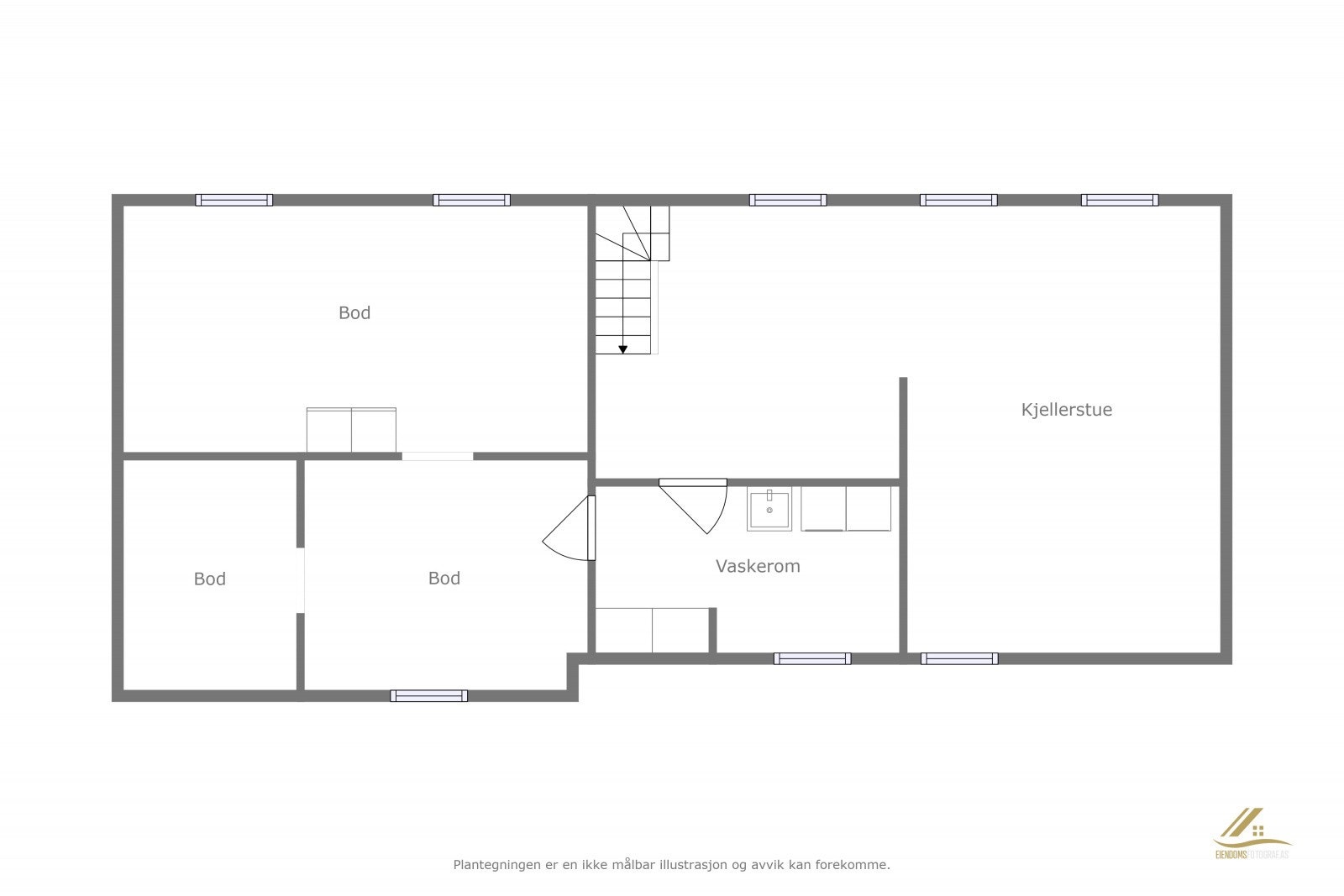 Plantegning underetasje Galleribilde