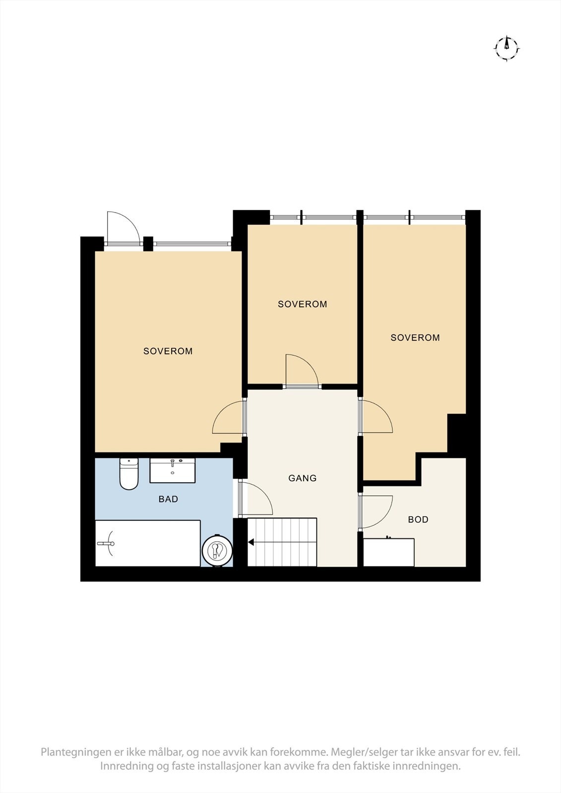 Plantegning u. etasje. Galleribilde