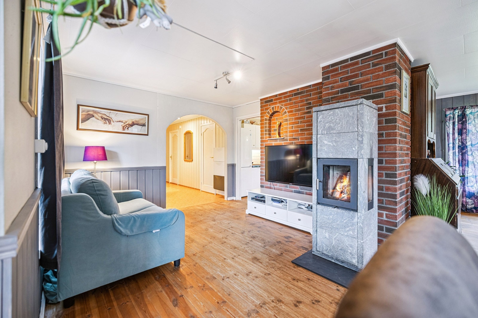 Klebersteinsovnen gir en lun og behagelig varme på kjølige dager Galleribilde