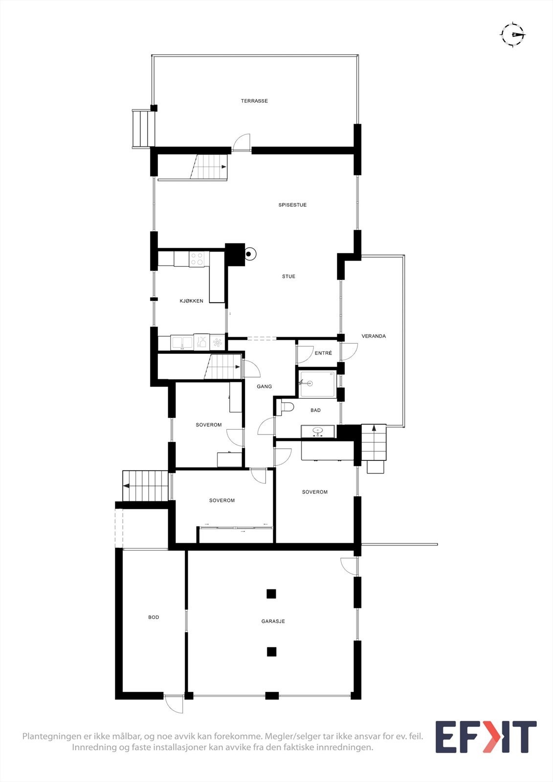 Plantegning 1. etasje Galleribilde