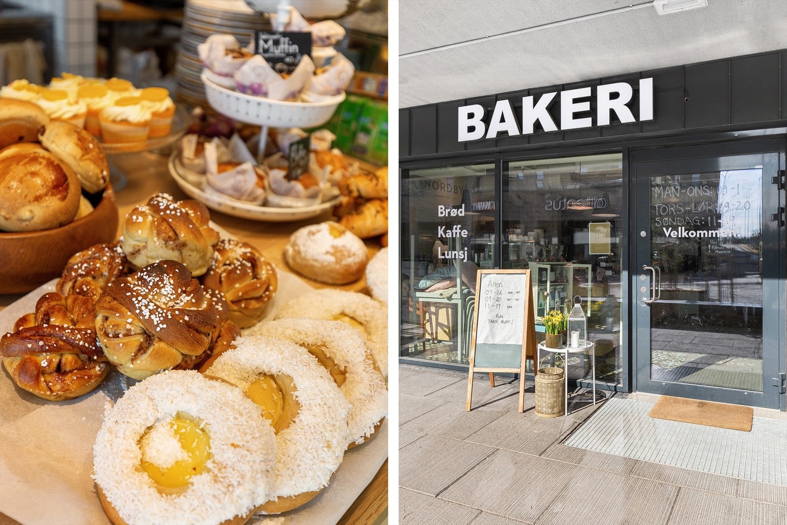 Baker Nordby på Myrvoll torg Galleribilde