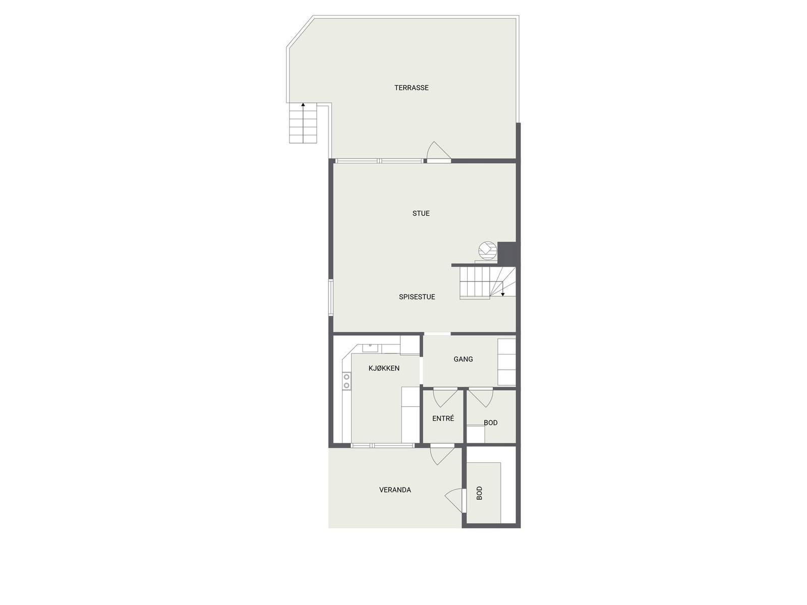 Plantegning 1. etasje Galleribilde