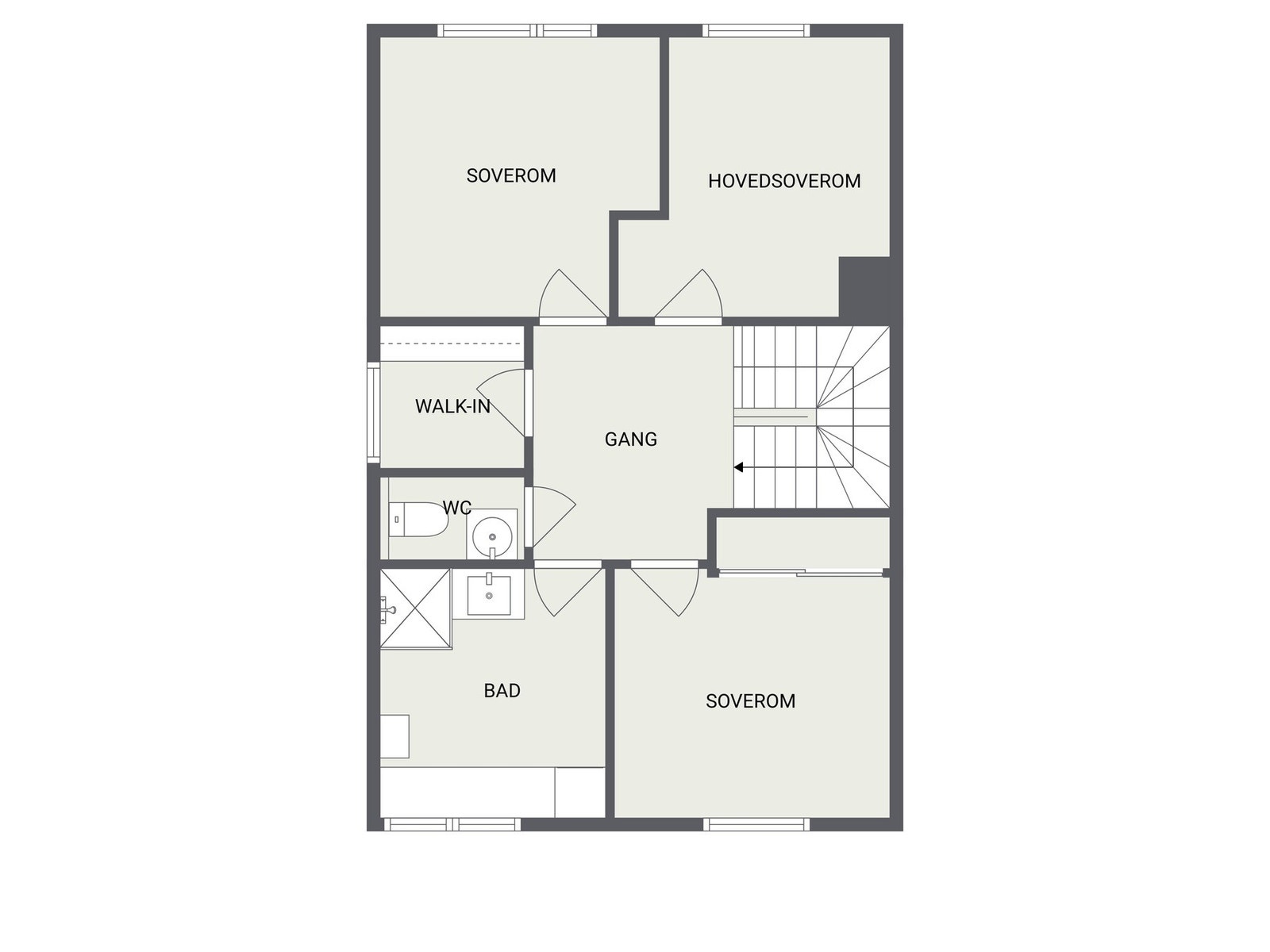 Plantegning 2. etasje Galleribilde