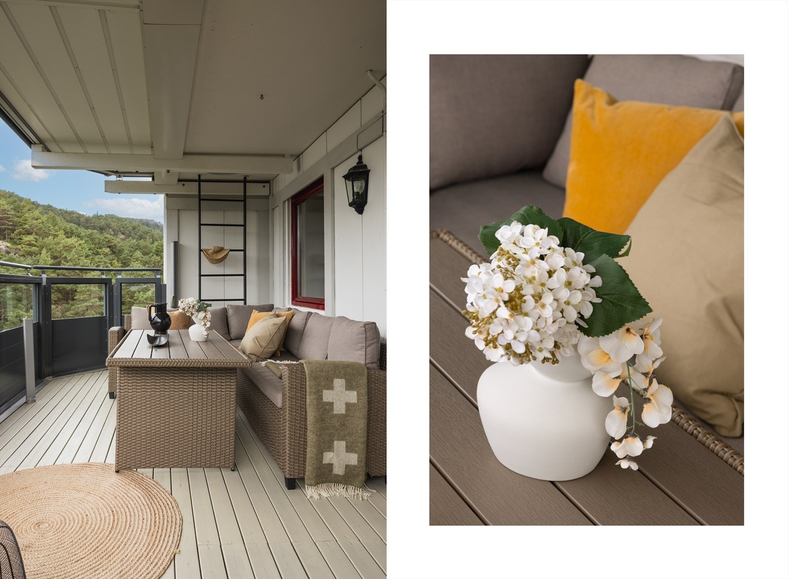 Balkongen måler ca. 17 m² og er overbygget Galleribilde