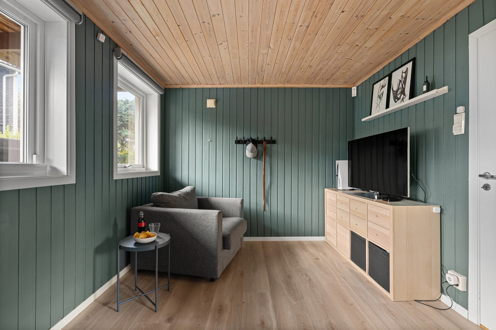 Rom innredet som soverom i 1. etasje. Galleribilde