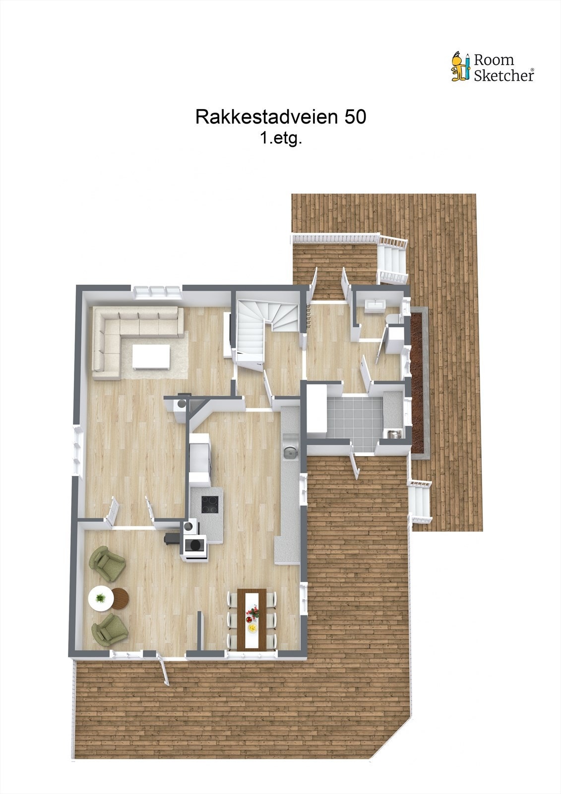 Plantegning 1. etasje Galleribilde