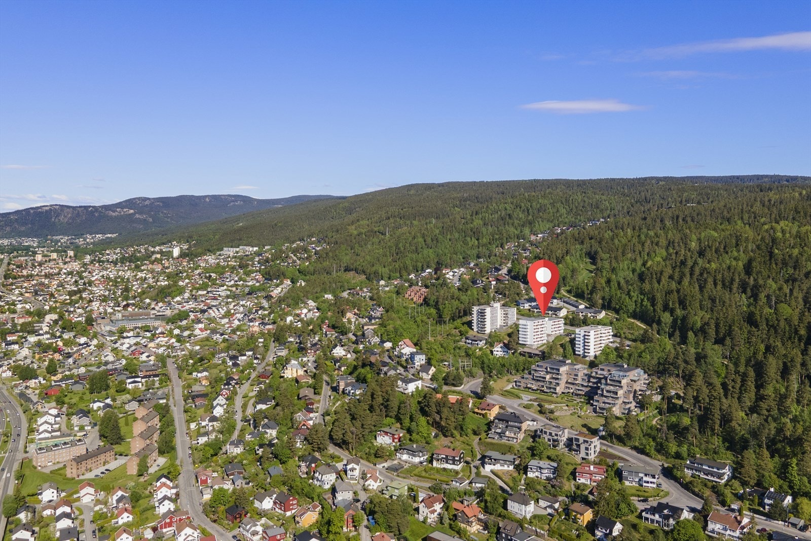 Universitetet i Sørøst-Norge og det nye sykehuset i Drammen ligger kun en sykkel- eller busstur unna! Galleribilde