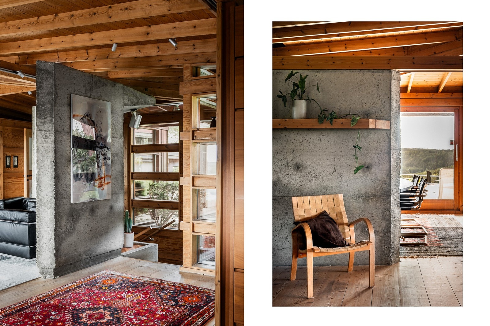 Gjennomgående lyse overflater og naturlig lys. Galleribilde