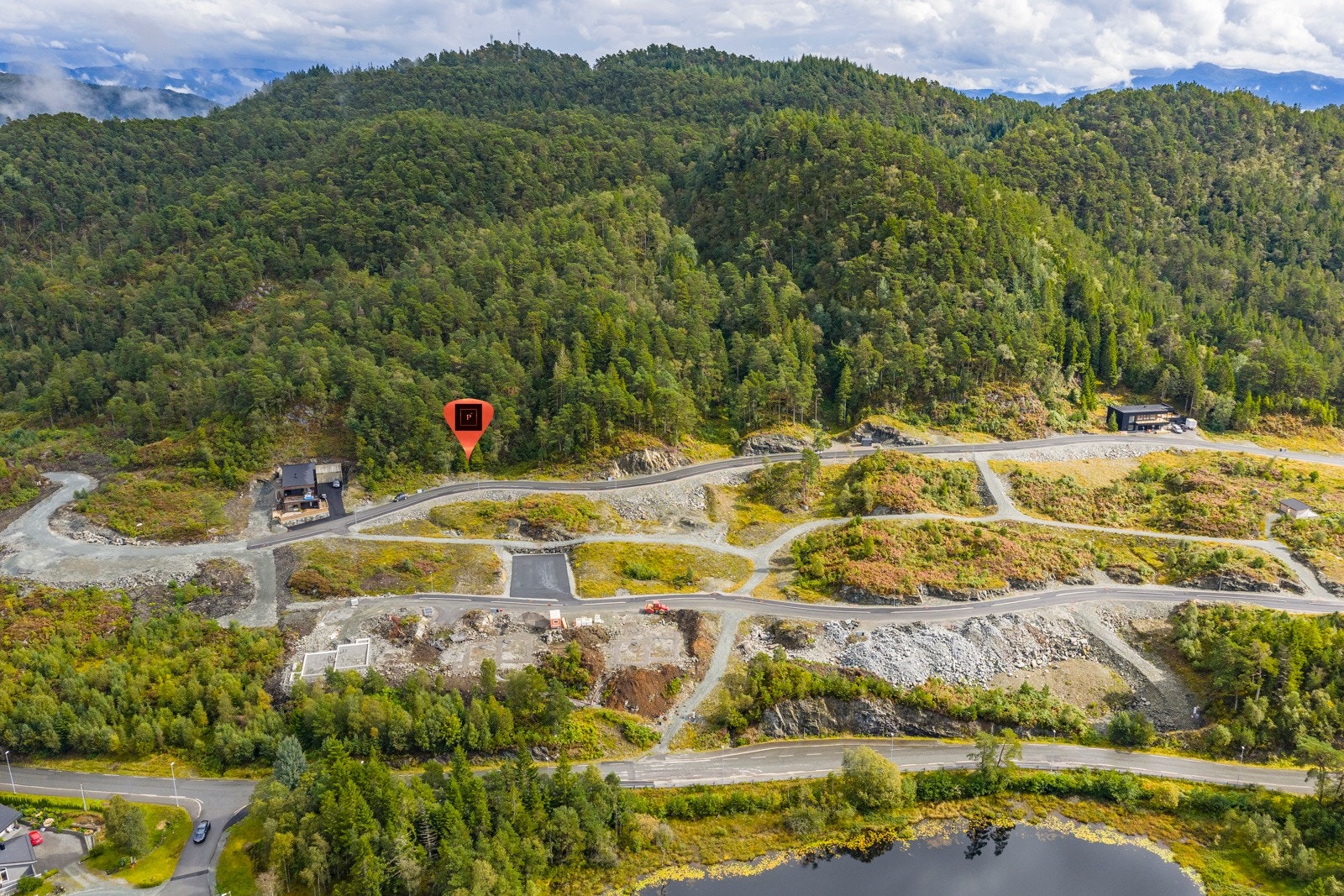 Det populære friluftsområde i Ervikane er i gangavstand fra boligfeltet Galleribilde