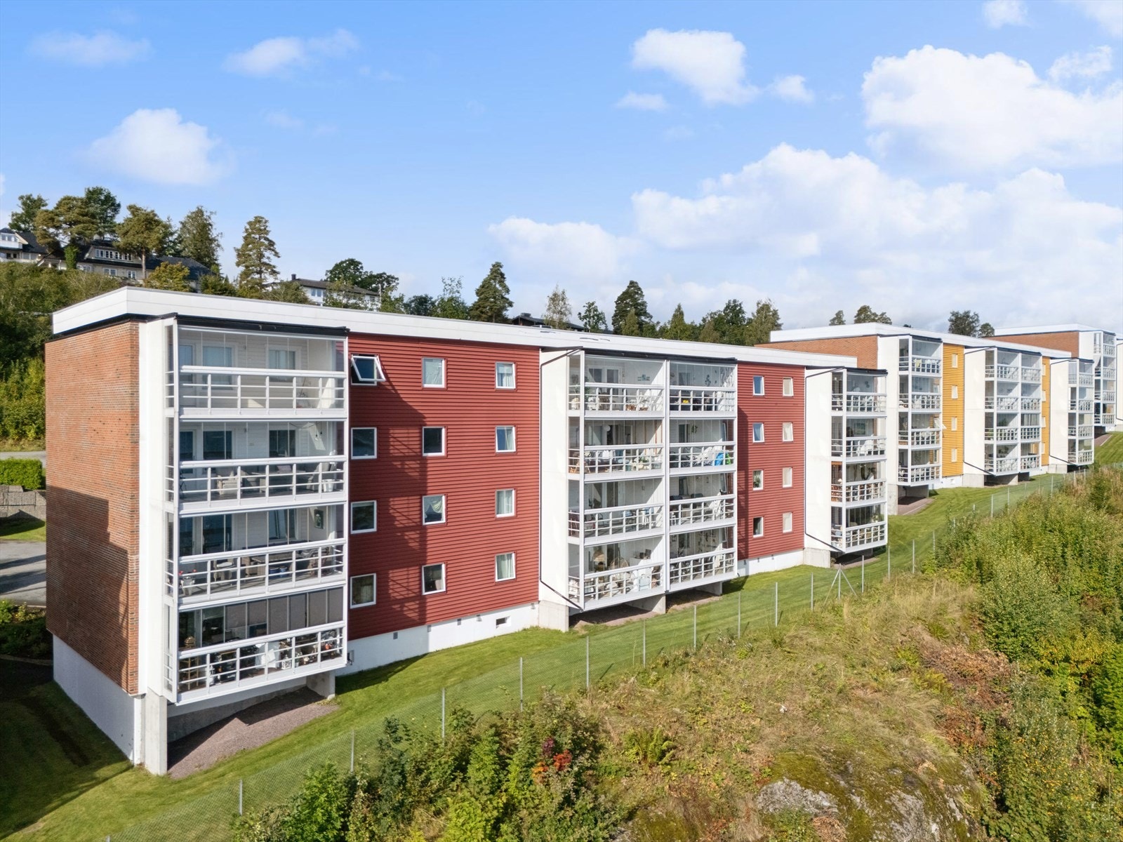 Dronefoto av blokken Galleribilde