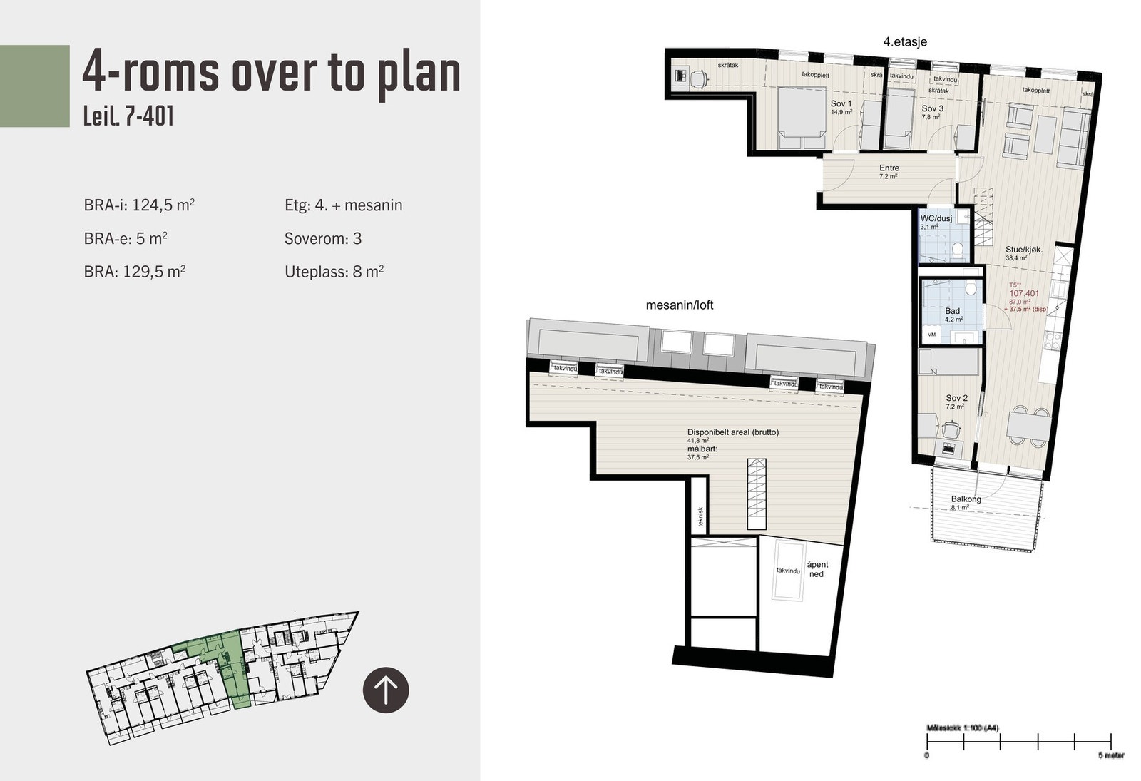Planskisse Galleribilde