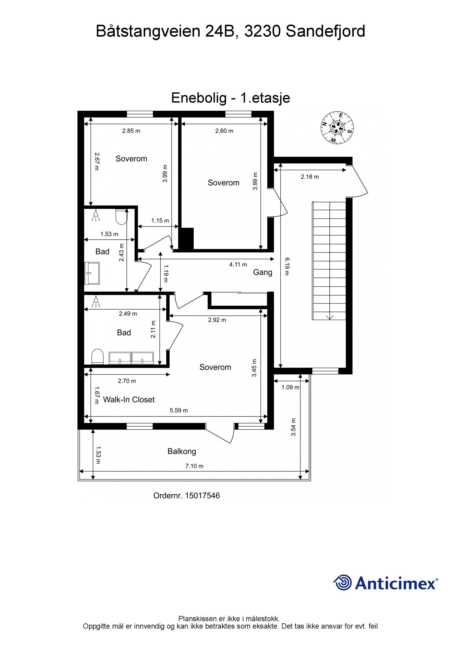 Gjør deg kjent med planløsningen i 2.etasje Galleribilde
