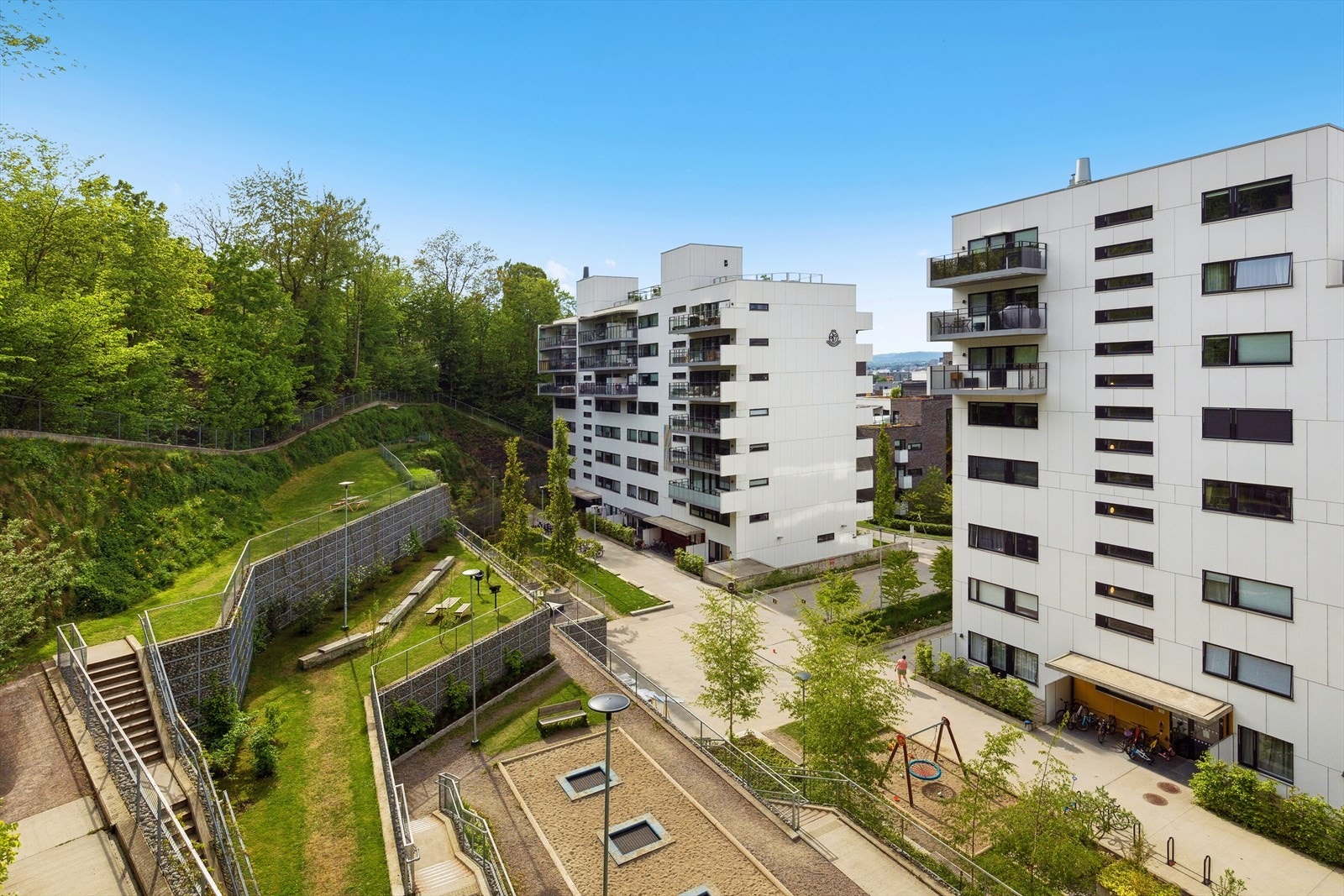 Luftig utsikt over nærområdet. Galleribilde