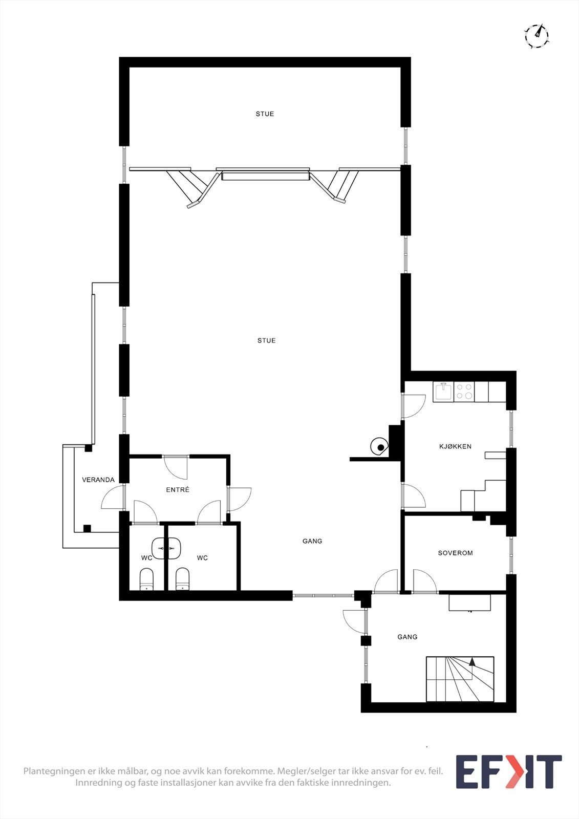 Plantegning 1. etasje Galleribilde
