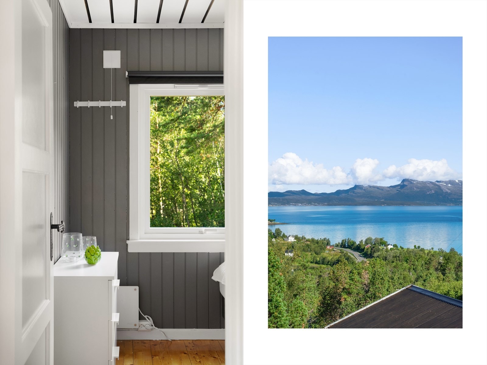 Soverom 2 - et perfekt rom for å våkne til fuglekvitter og grønne omgivelser Galleribilde