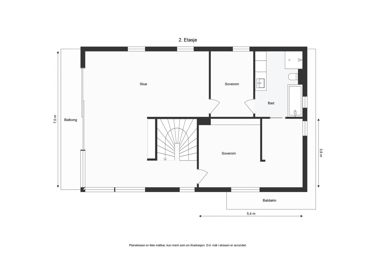 Plantegning 2.etasje. Galleribilde
