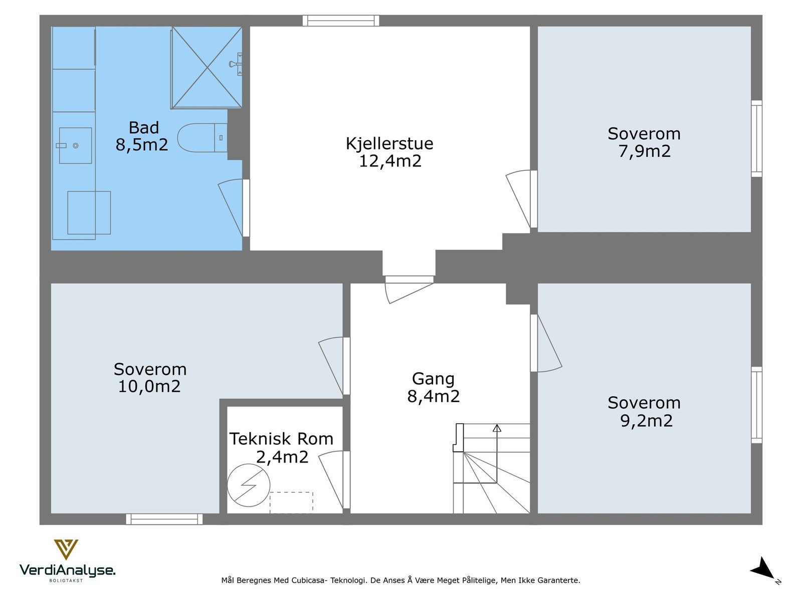 Planskisse kjelleretasje Galleribilde
