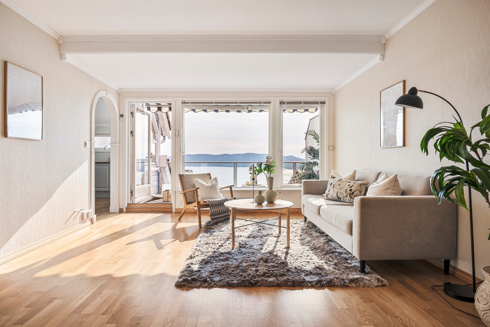 - Lys 3-roms med panoramautsikt og vestvendt terrasse - Galleribilde