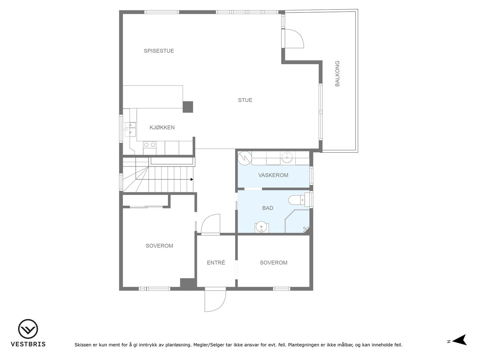 Plantegning hovedetasjen Galleribilde