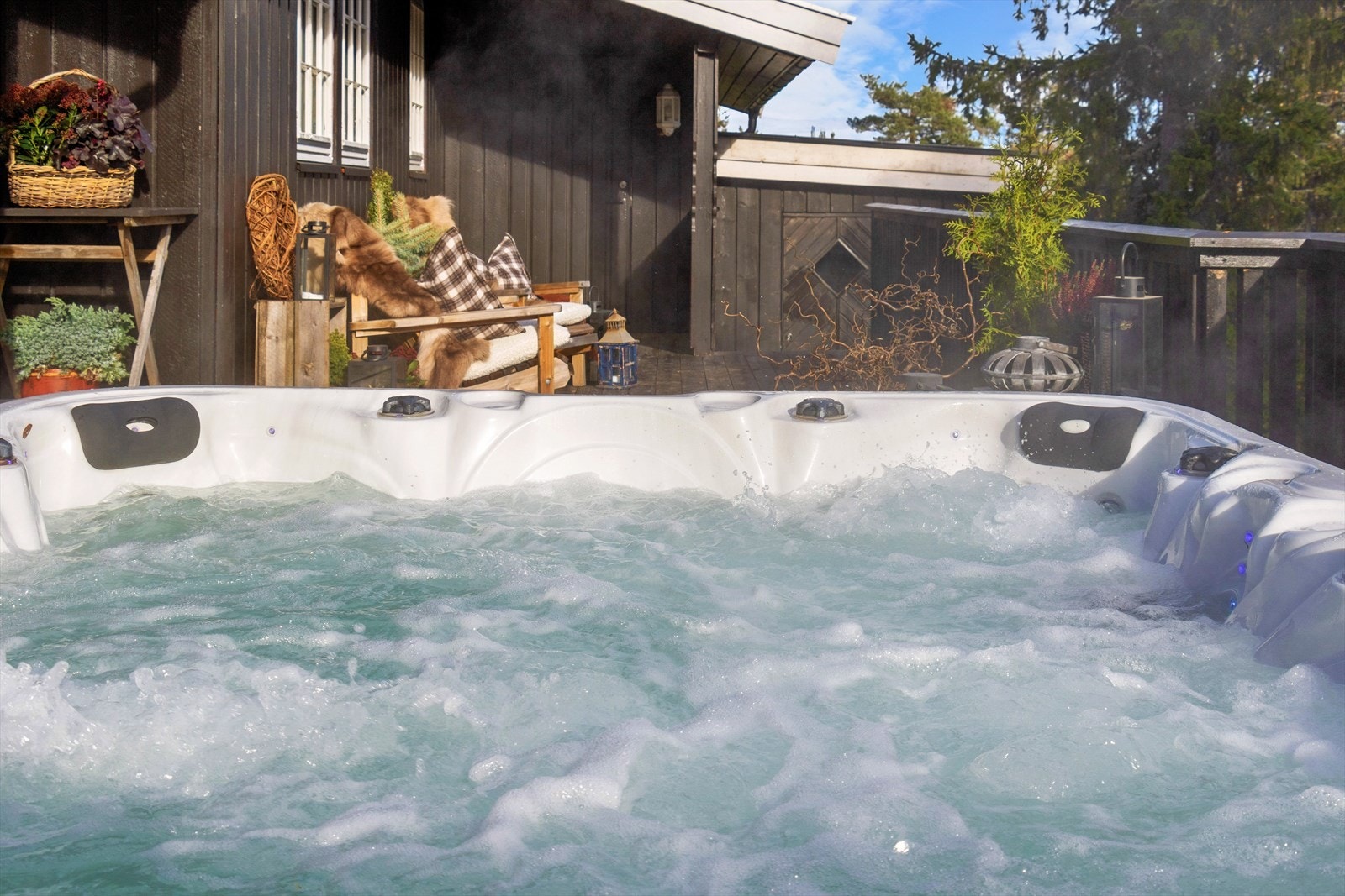 Jacuzzi på fjellet er aldri feil Galleribilde