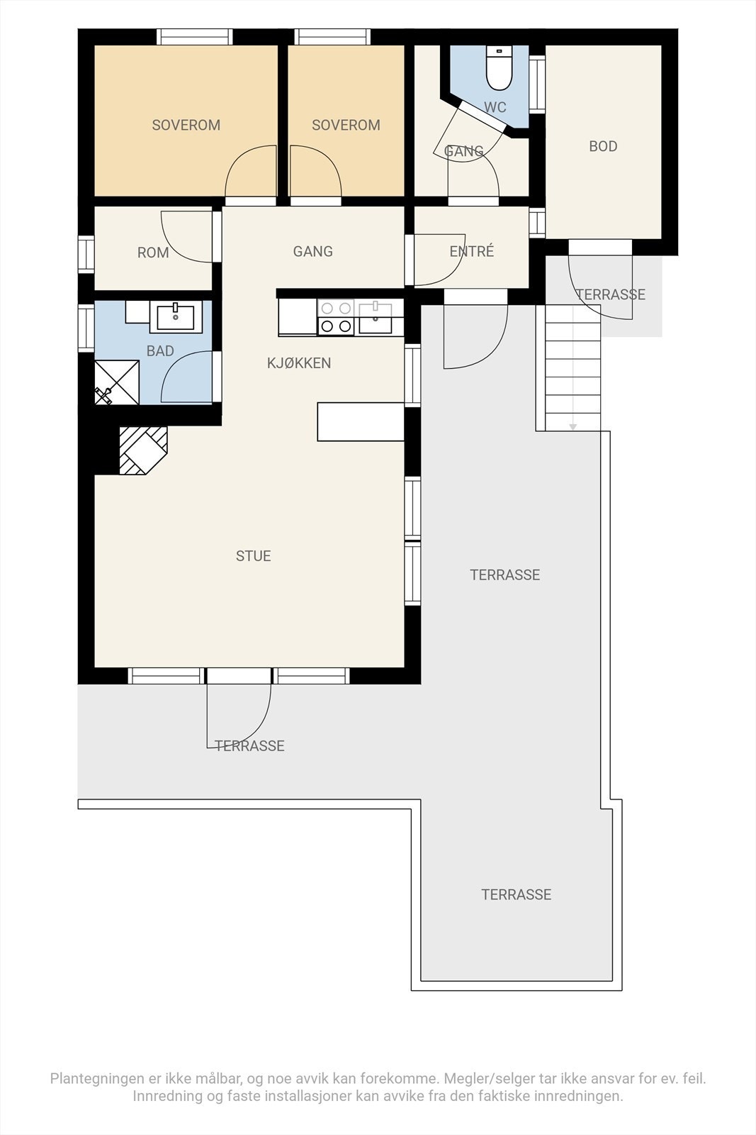 Plantegning over hytta Galleribilde