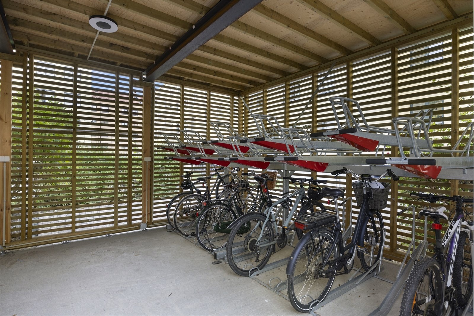 Felles sykkelparkering. Galleribilde