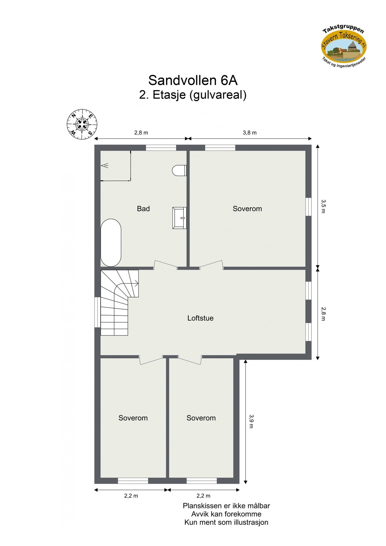 Plantegning 2. etasje Galleribilde