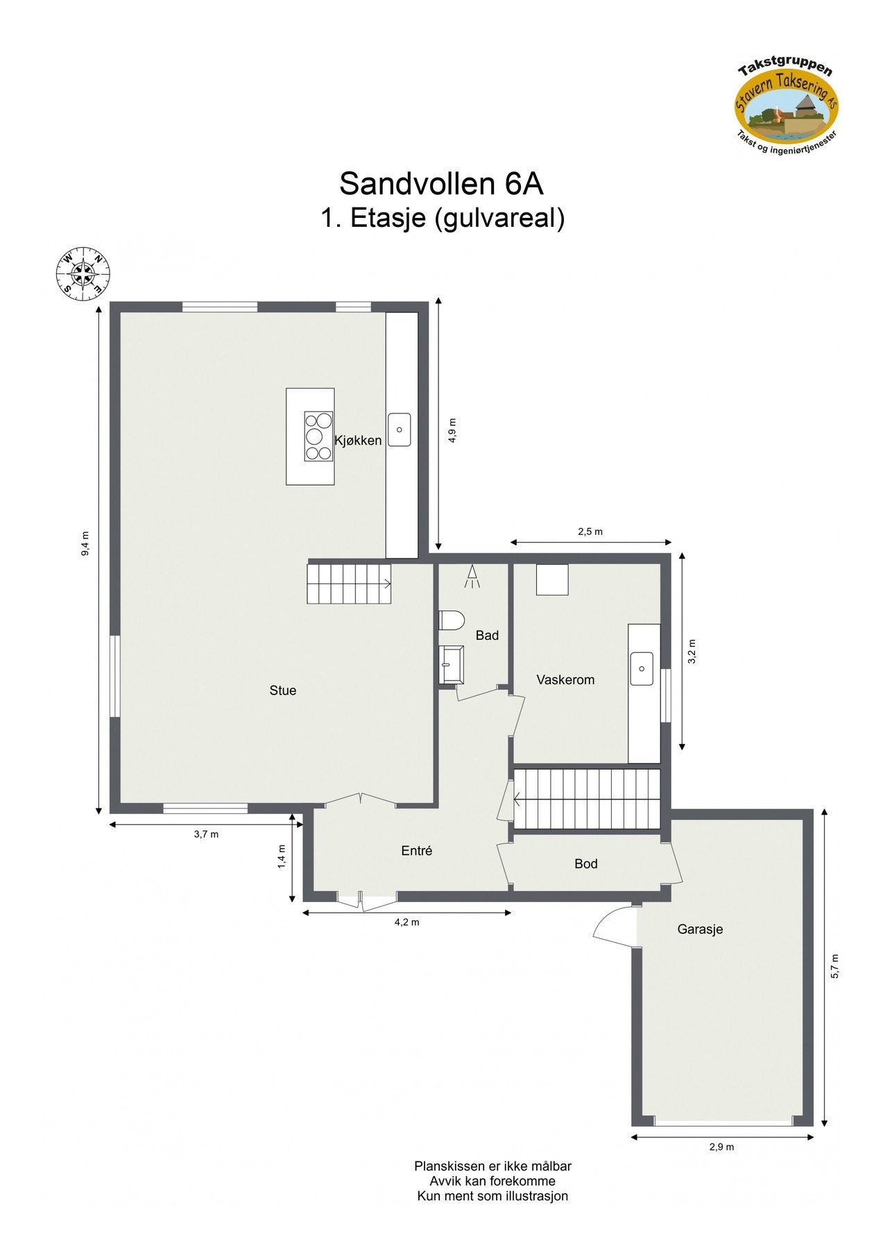 Plantegning 1. etasje Galleribilde