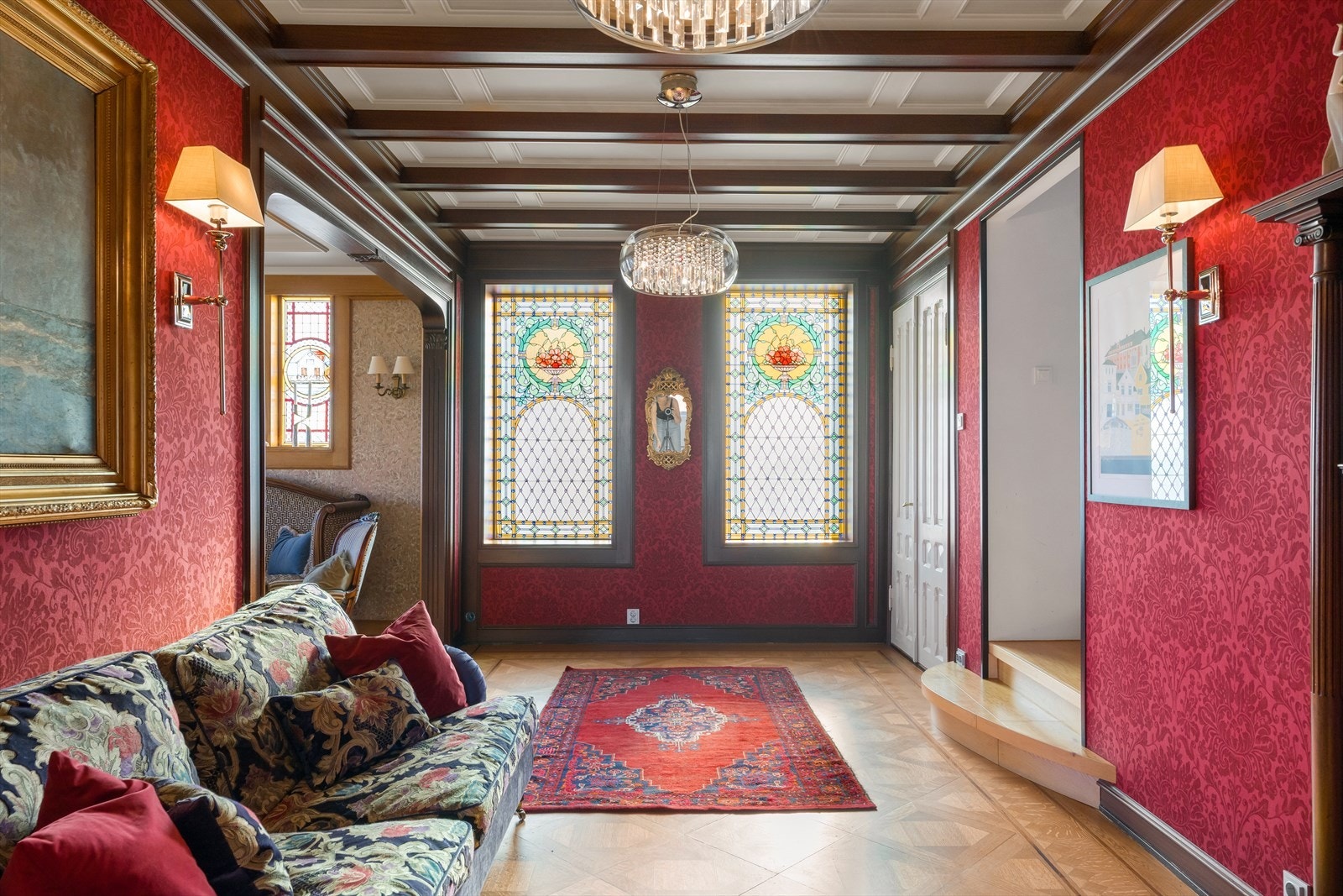 Den røde stuen - peisestuen Galleribilde