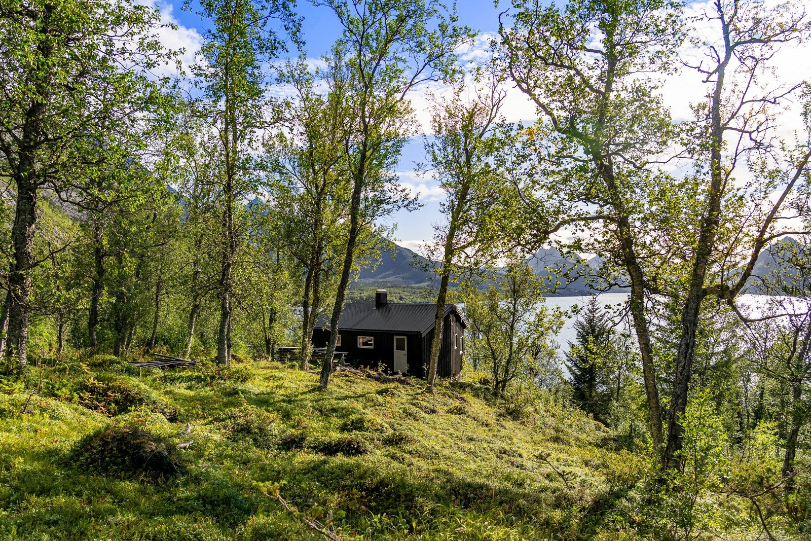 Velkommen til denne koselige hytta på ca. 55 kvm, idyllisk beliggende ved foten av majestetiske Lyngsalpene.