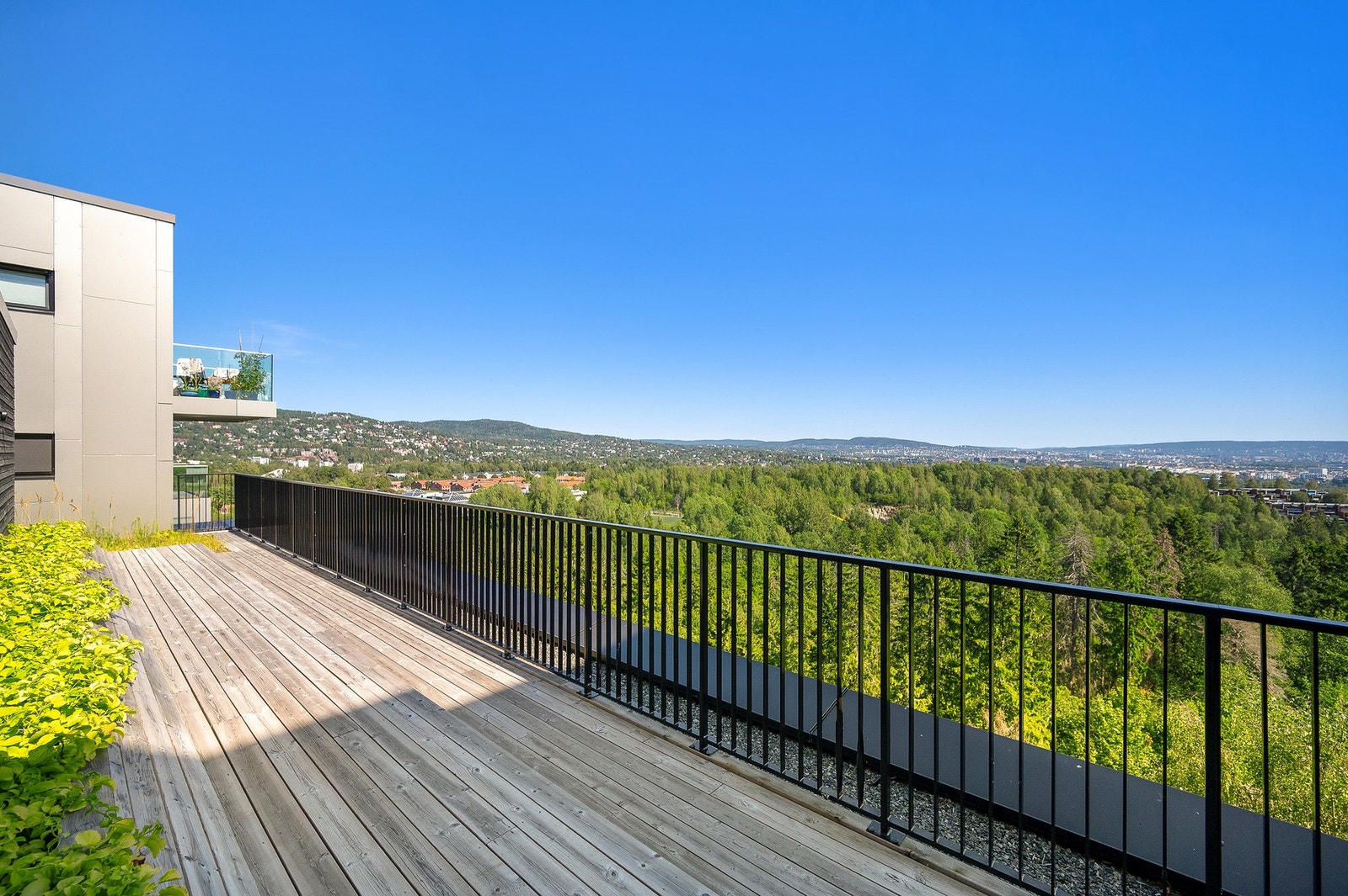 Fra felles takterrasse har du fantastisk utsikt. Galleribilde