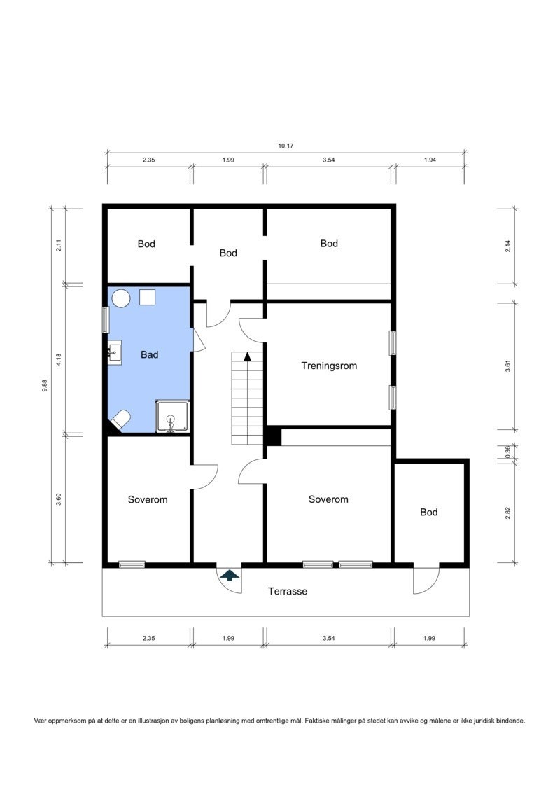 Plantegning 1. etasje Galleribilde