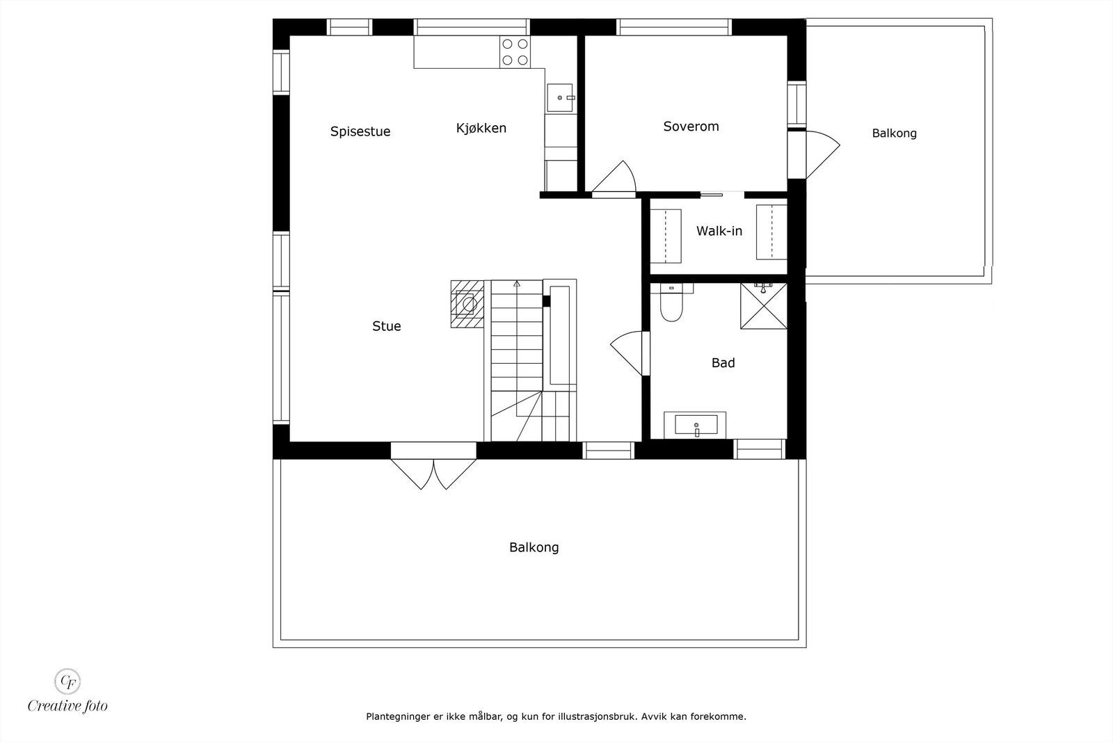 Veiledende skisse av første etasje. Galleribilde