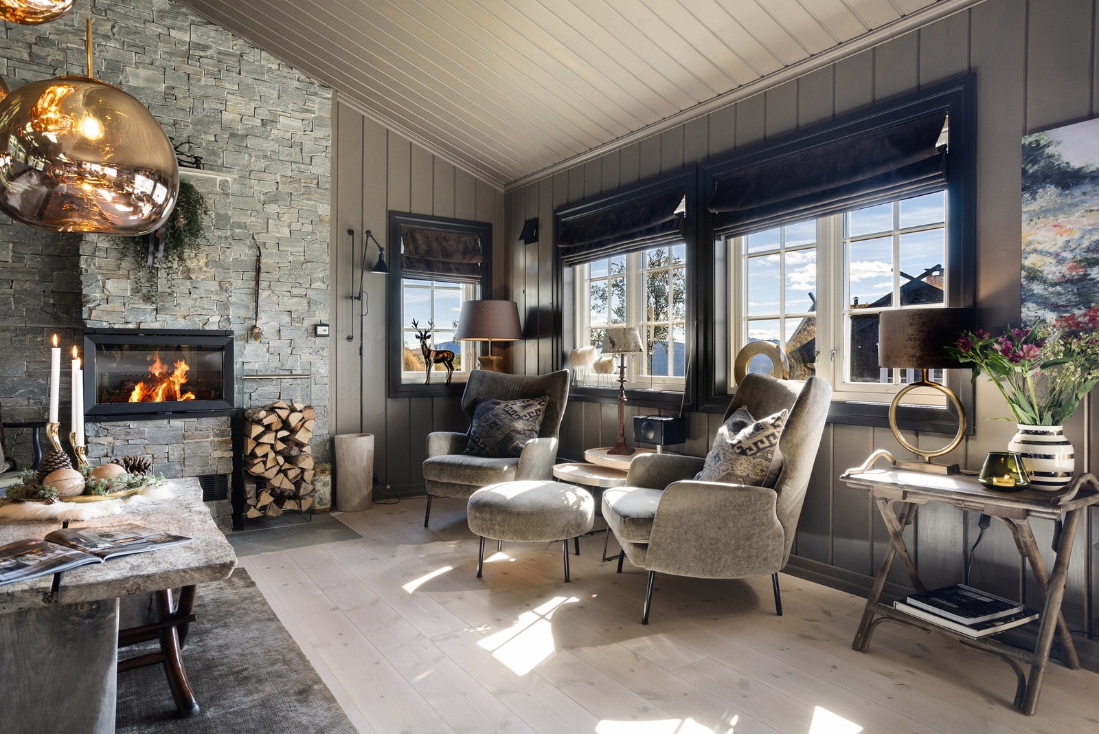 Hytta har installert smarthusstyring av varme/strøm............... Galleribilde