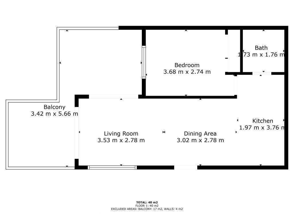Plantegning av leiligheten Galleribilde