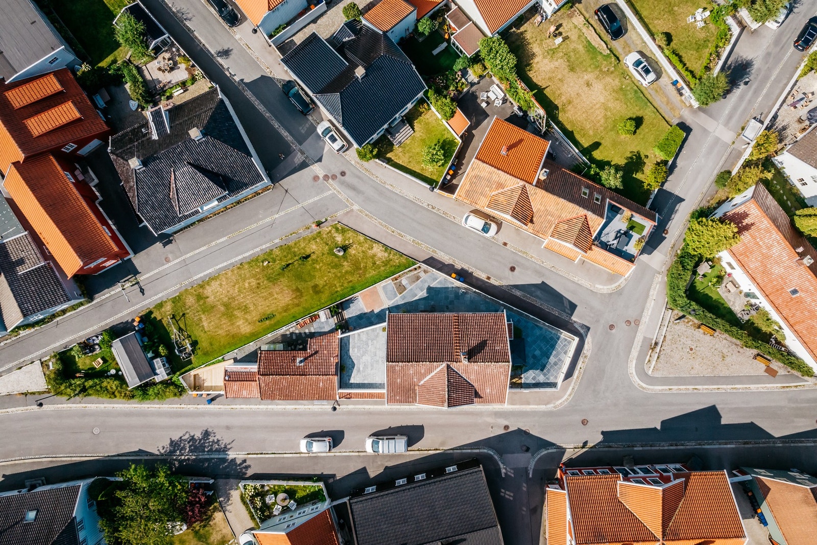 Eiendommen sett ovenfra. Galleribilde