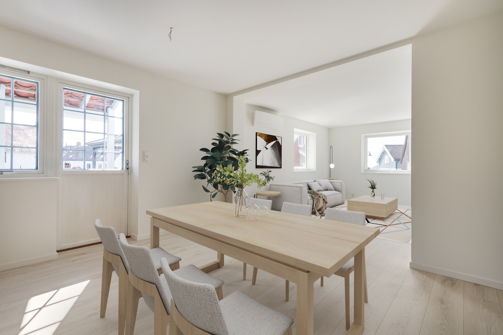 Stuen har utgang til uteområde Galleribilde