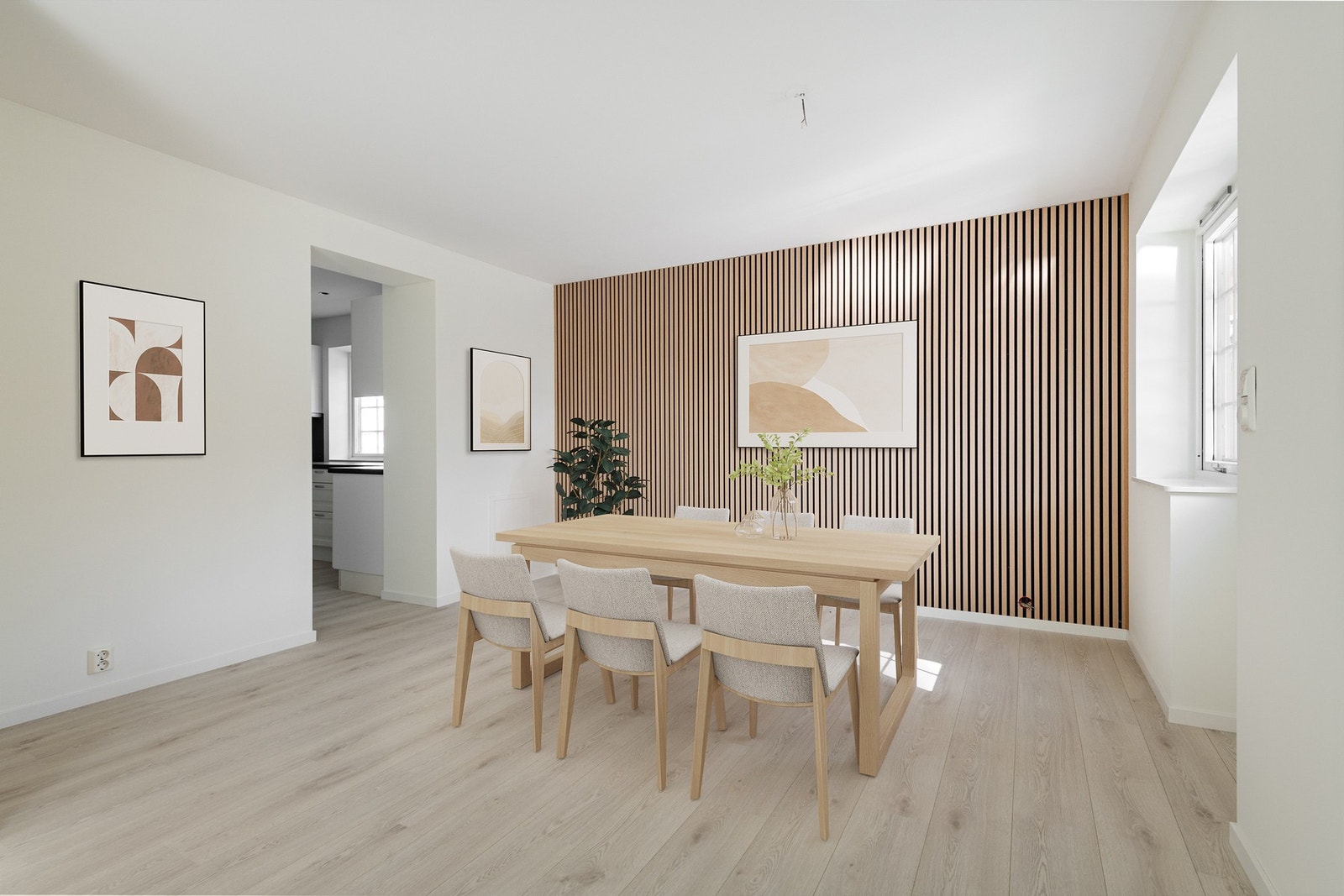 Spisestue ved kjøkken. Galleribilde