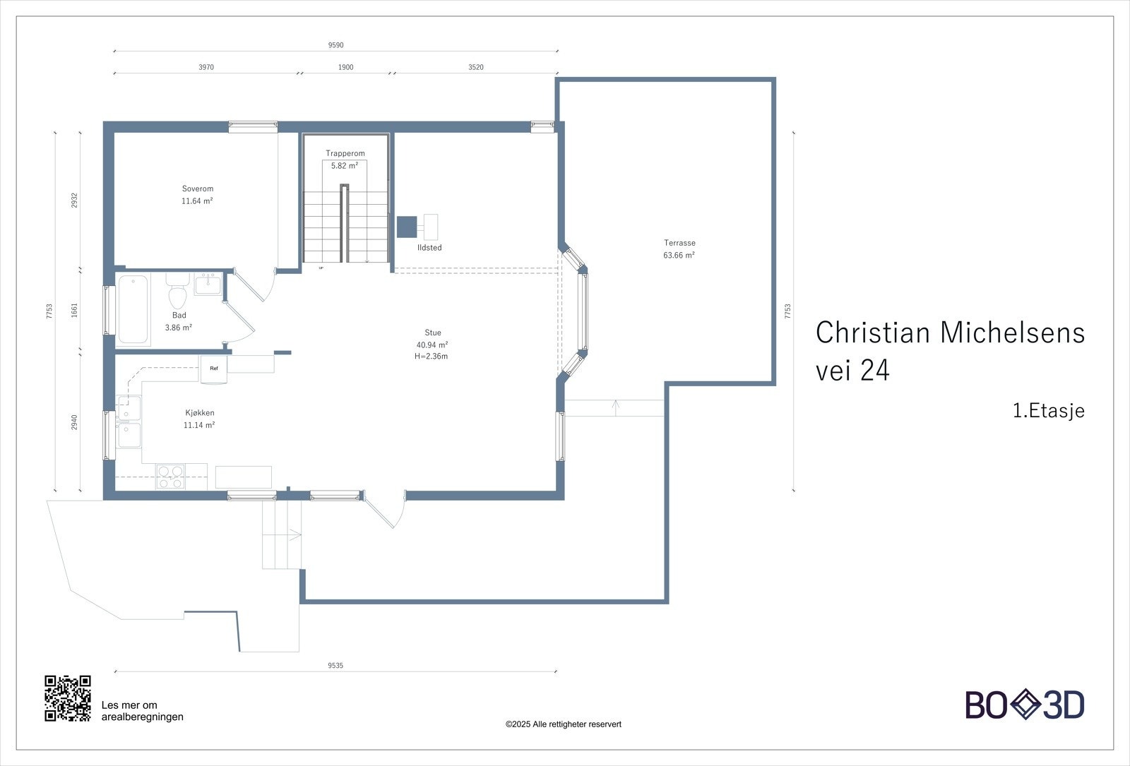 Planløsning 1. etasje Galleribilde