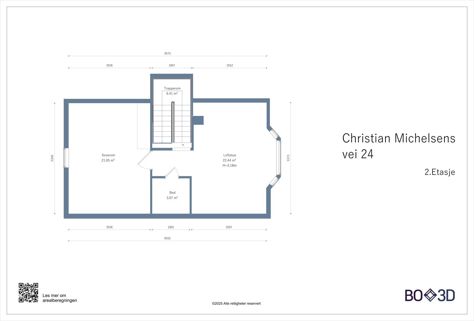 Planløsning 2. etasje Galleribilde
