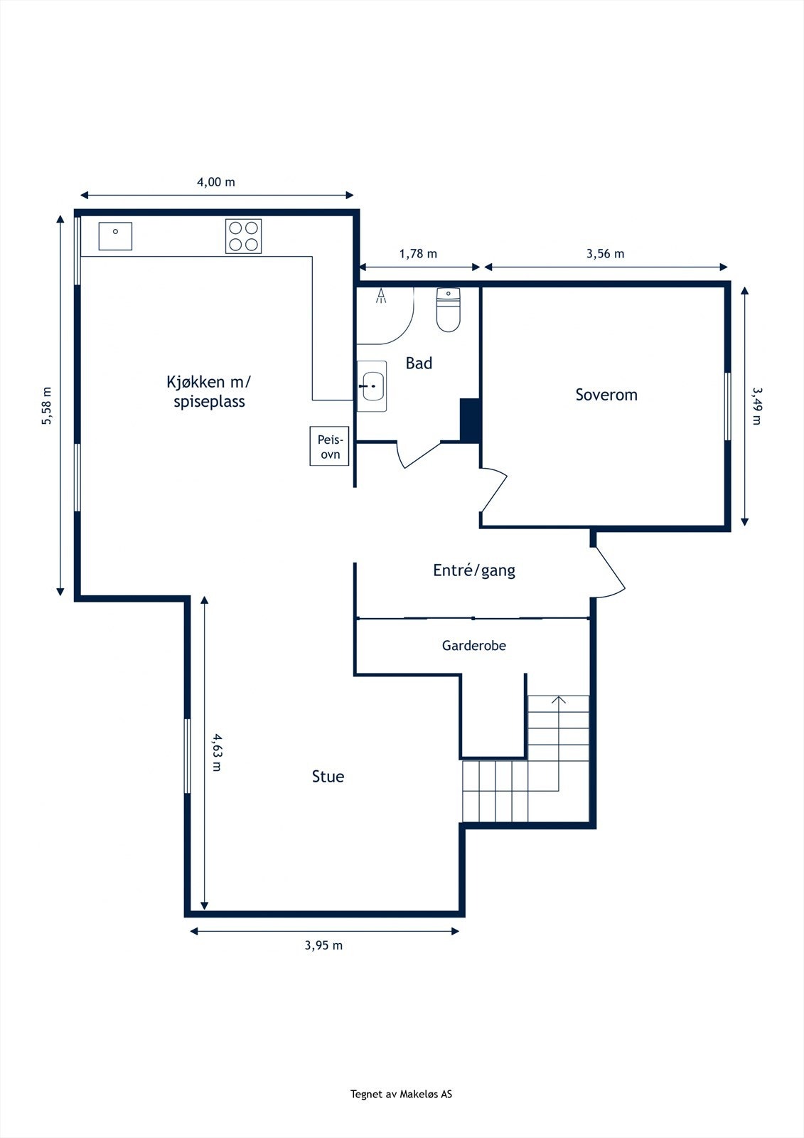 Plantegning 3. etasje Galleribilde