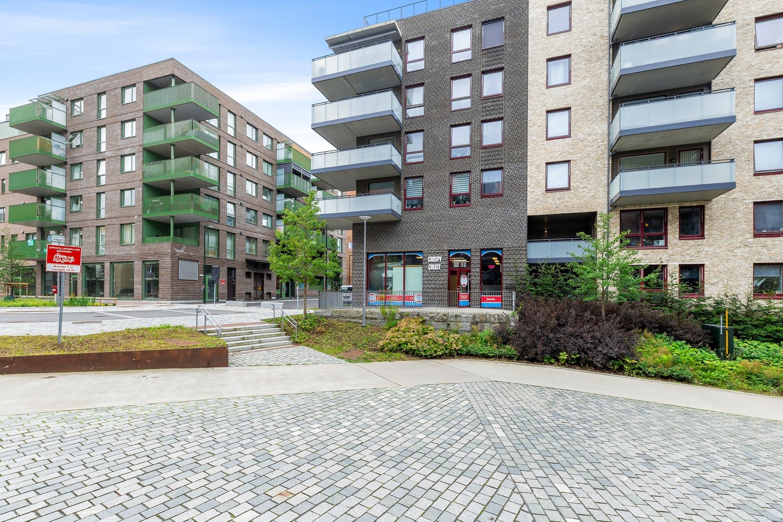 Leiligheten ligger sentralt til i et nyere boligområde på Lørenskog Galleribilde