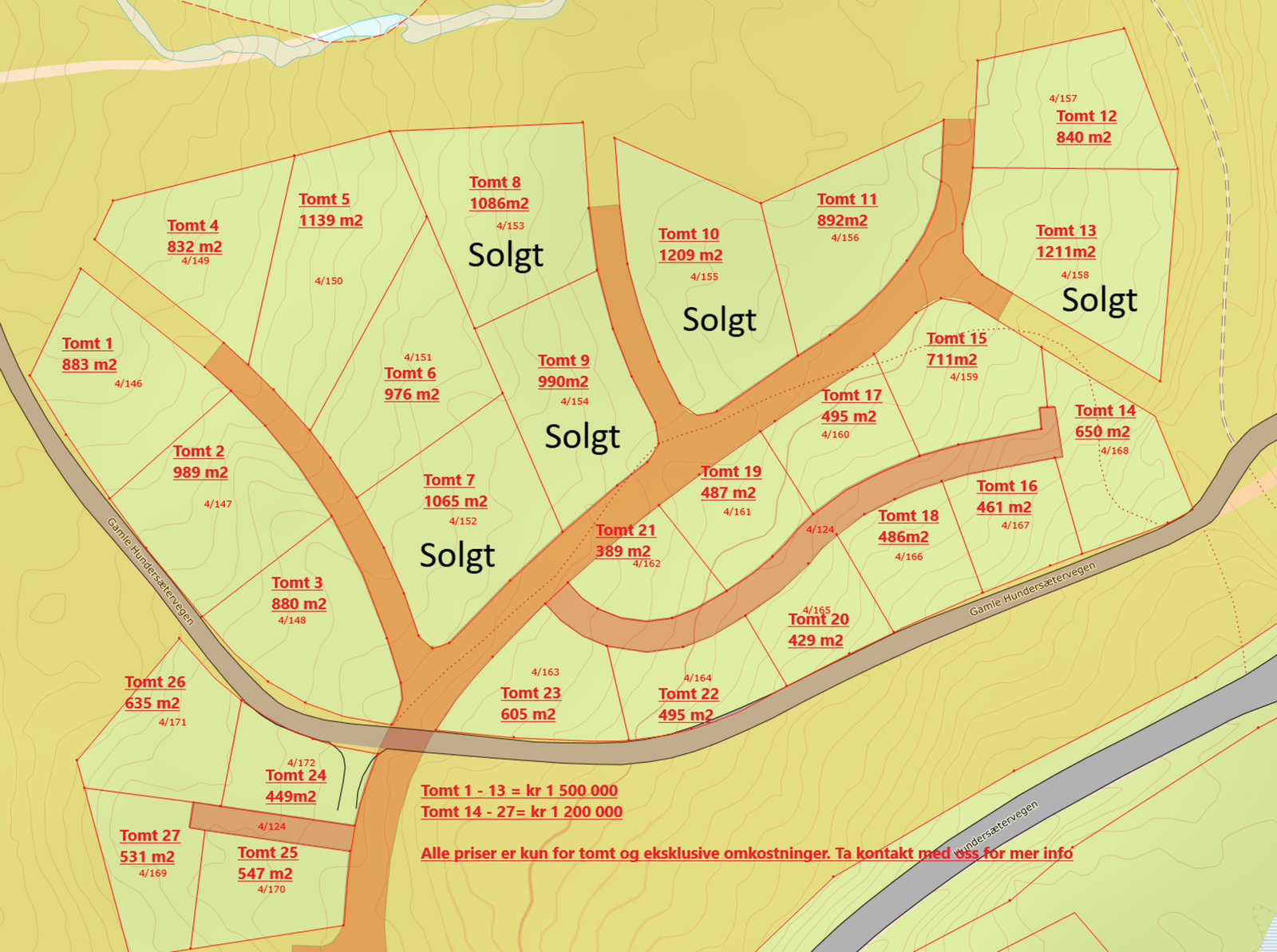 Tomtekart Høghaugen Galleribilde