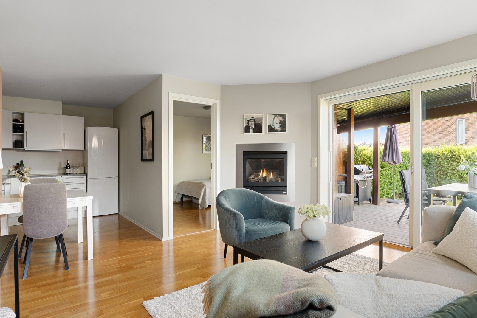 Åpen stue/ kjøkken løsning. Galleribilde