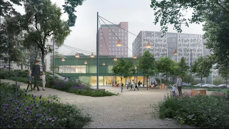 Aktivitetsparken vil blant annet kunne tilby klatremuligheter, bordtennis, streetbasket,trampoliner,balansekuler, minigolf, petanquebane, hengenett og hengekøyer. Galleribilde