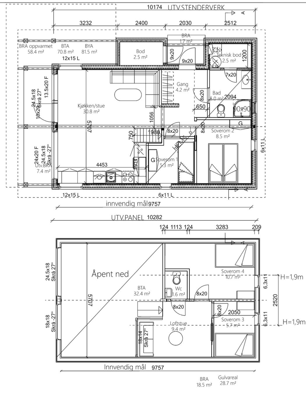 Plantegning Smarte 85 Galleribilde