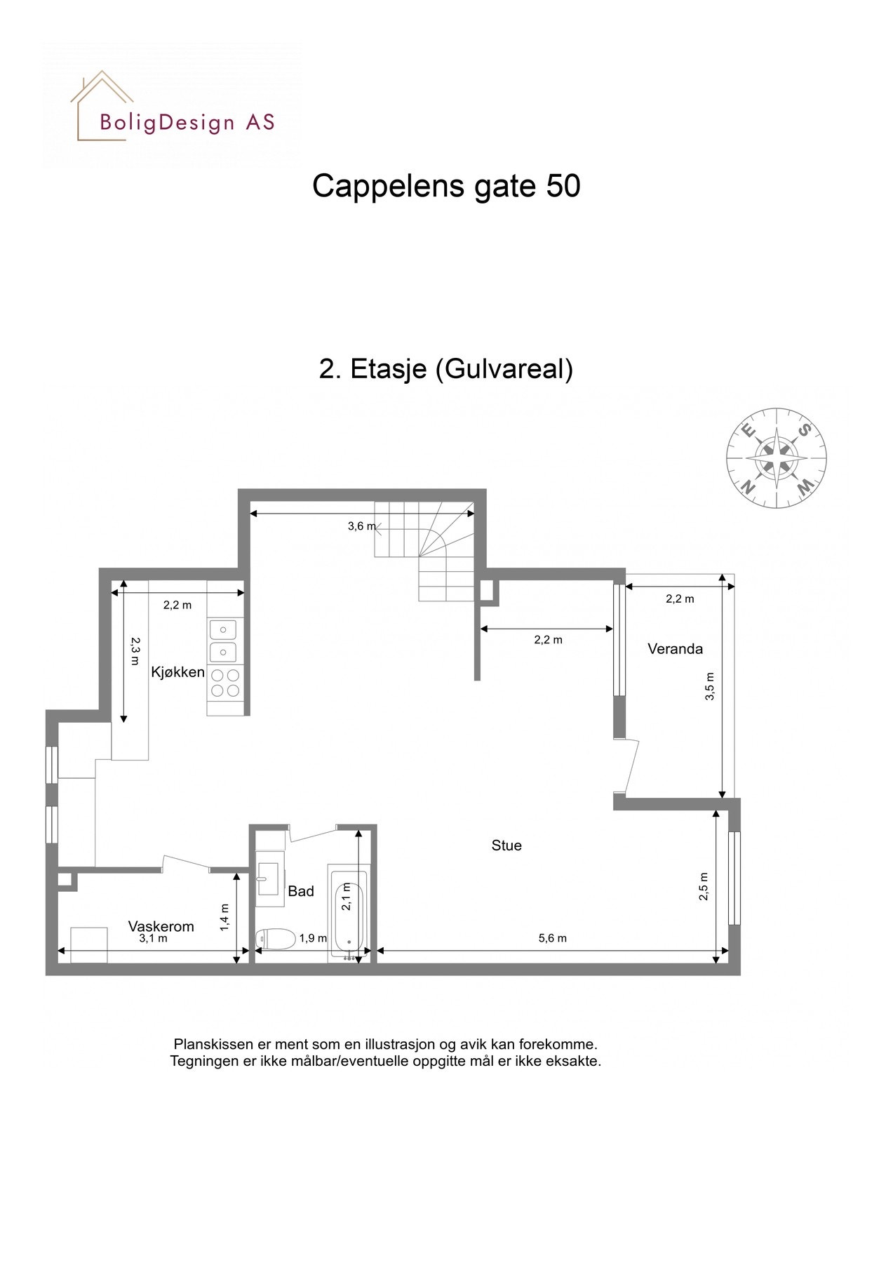 Plantegning 3. etasje Galleribilde