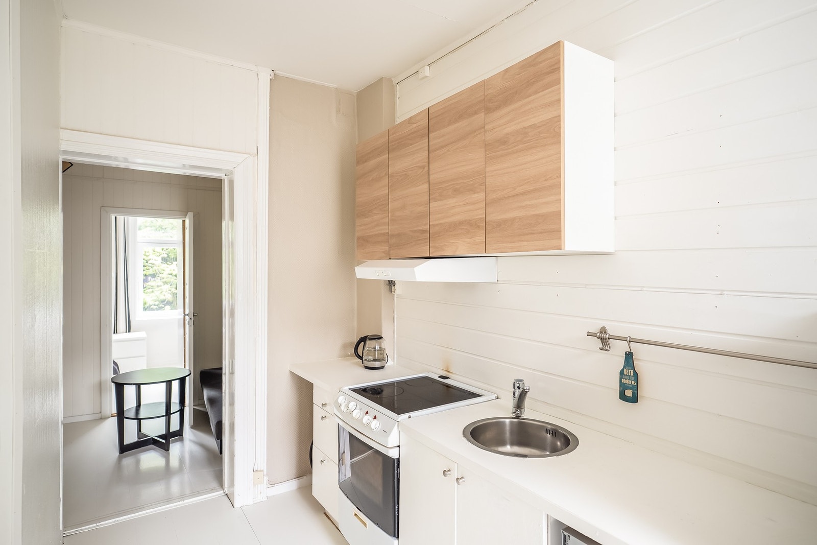 Stue og kjøkken ligger adskilt, som gir en naturlig inndeling i flere soner. Galleribilde