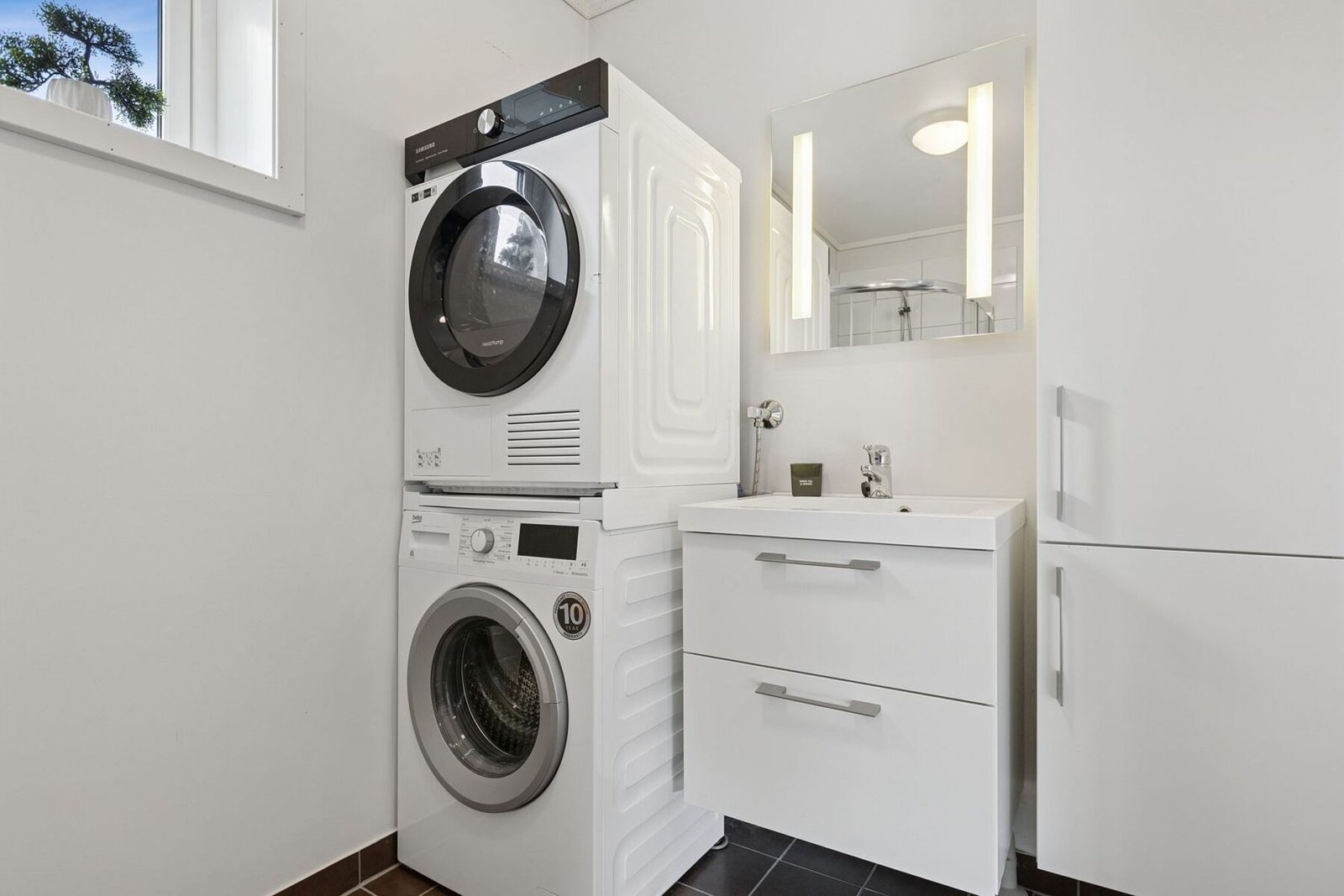 Badet har også opplegg for vaskemaskin. Galleribilde